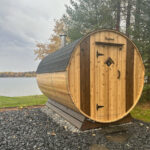 6 Person Cedar Barrel Sauna | 6' x 8' | Wood Fire Sauna - Image 18