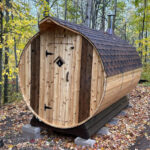6 Person Cedar Barrel Sauna | 6' x 8' | Wood Fire Sauna - Image 3