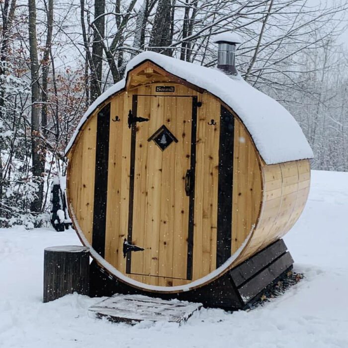 6 Person Cedar Barrel Sauna | 6' x 8' | Wood Fire Sauna - Image 6