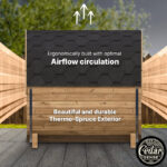 4 Person Barrel Sauna | Sauna Life | Model E7W | Rear Window - Image 9