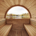 4 Person Barrel Sauna | Sauna Life | Model E7W | Rear Window - Image 6