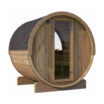 4 Person Barrel Sauna | Sauna Life | Model E7W | Rear Window