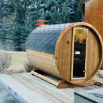 6 Person Barrel Sauna Kits | Sauna Life | Model E8W | Rear Window - Image 4