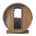 6 Person Barrel Sauna Kits | Sauna Life | Model E8W | Rear Window - Image 2
