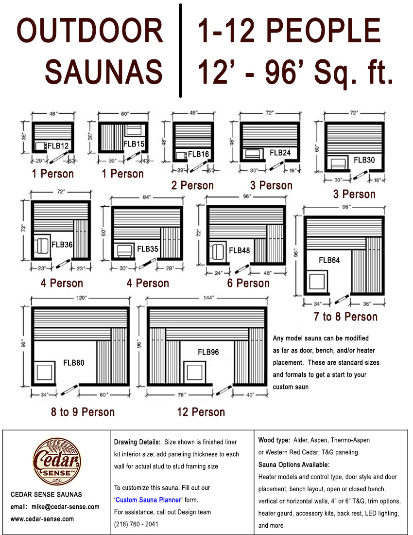 Custom Outdoor Sauna Template Preview