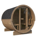 wood barrel sauna
