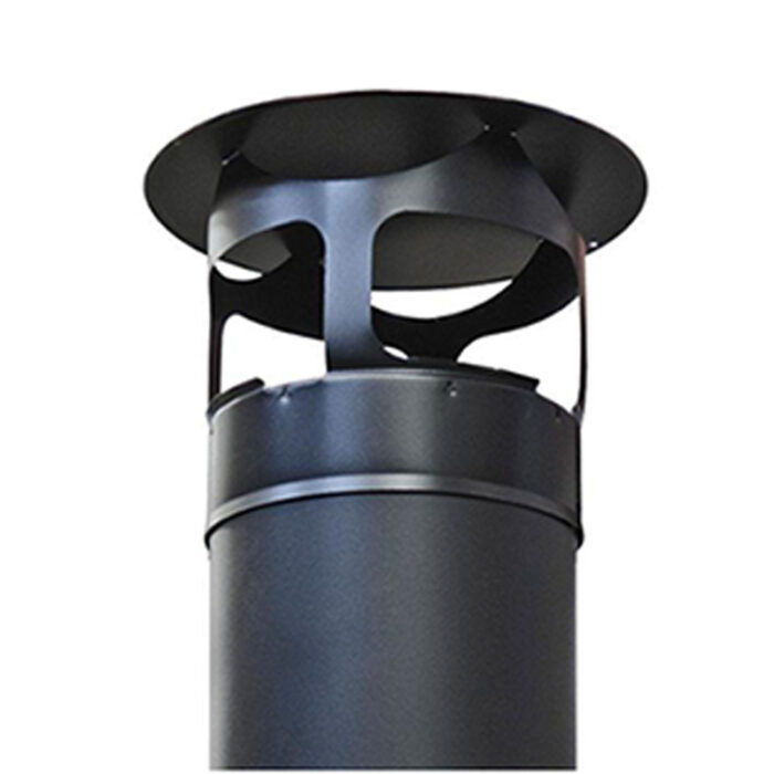 Narvi Flue 15 | Chimney Flue | Straight Rubber Flange | Black 255/120x1500 - Image 4