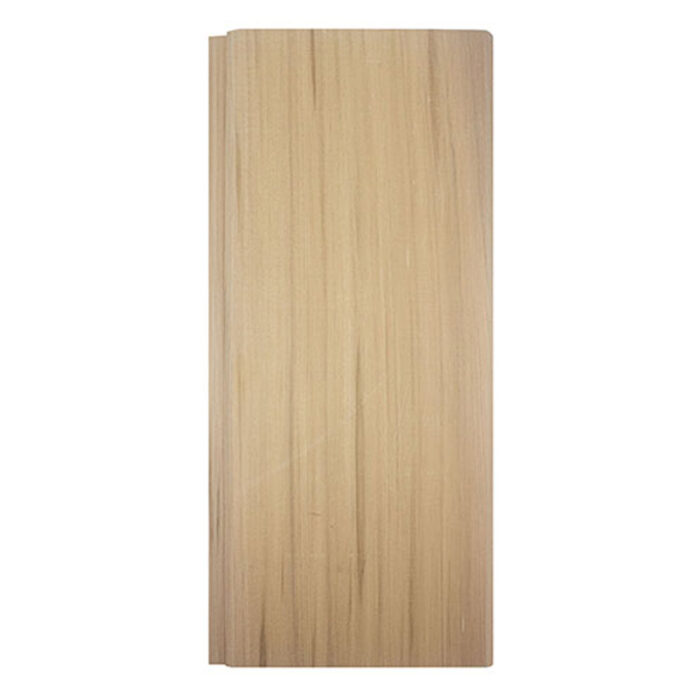 Smooth cedar tongue and groove lumber for sauna wall installation