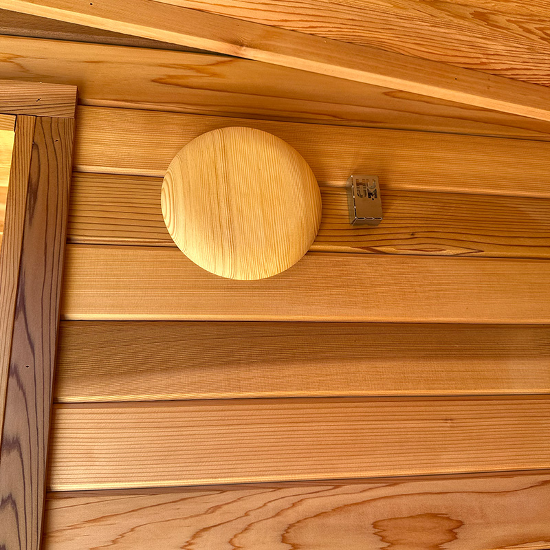 Cold Creek luxury sauna interior showcasing cedar boards and craftsmanship