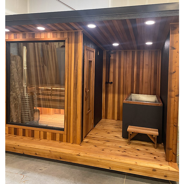 Silver Star luxury outdoor sauna exterior porch view