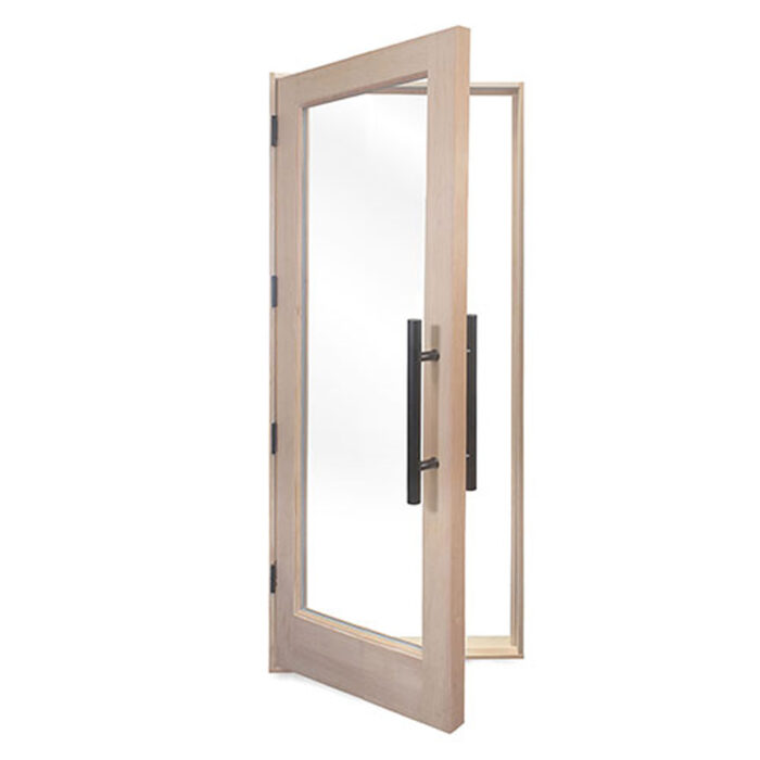 PROSAUNAS Prehung Solid Wood Sauna Door with Insulated Glass | Douglas Fir Sauna Door | Hemlock Jamb | Dual-Pane Insulated Glass | 3 Sizes - Image 2