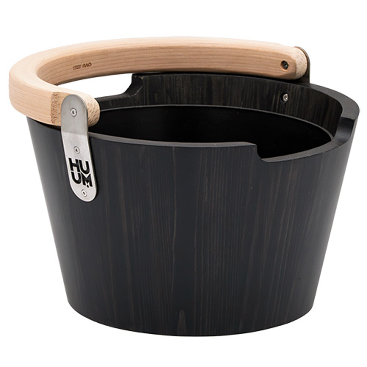 huum bucket _ black _ main pic 1 HUUM TASA Bucket | Sauna Bucket w/ Curved Handle | Black - Image 1