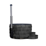 Iglucraft Wood Fired Hot Tub | Premium Outdoor Wood Burning Hot Tub | Ebony or Chestnut