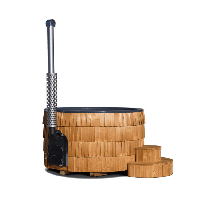 Iglucraft Wood Fired Hot Tub | Premium Outdoor Wood Burning Hot Tub | Ebony or Chestnut - Image 2