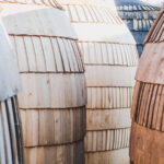 Black exterior finish on a handcrafted outdoor sauna