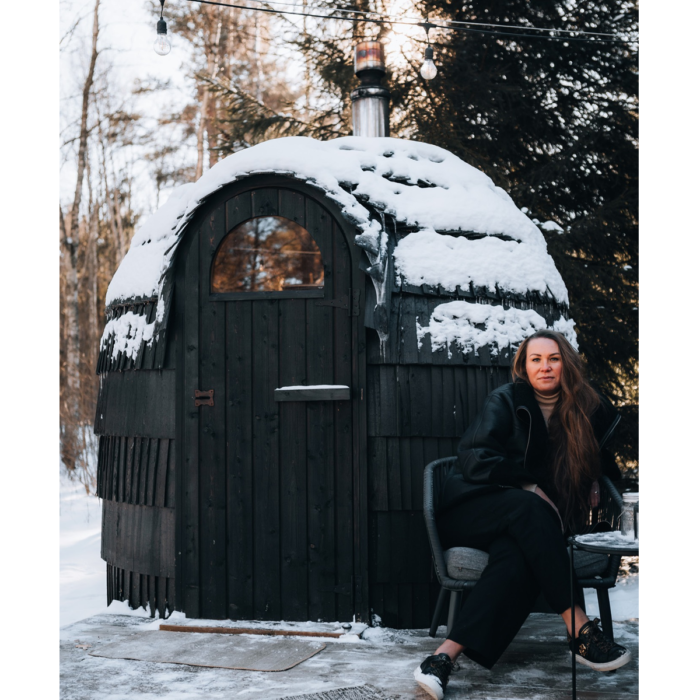 4 Person Iglusauna Single | Wood Burning Sauna | Ebony or Chestnut - Image 16