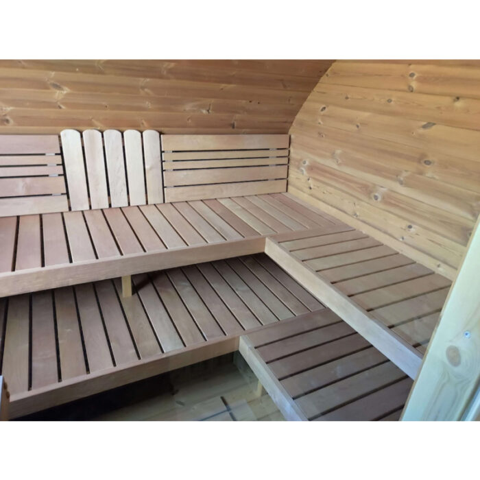 8 Person Hobbit Sauna Model G11 | Outdoor Pod Sauna Kit | Electric and Wood Fire Heating Options - Image 12