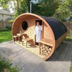 8 Person Hobbit Sauna Model G11 | Outdoor Pod Sauna Kit | Electric and Wood Fire Heating Options - Image 2
