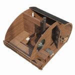 8 Person Hobbit Sauna Model G11 | Outdoor Pod Sauna Kit | Electric and Wood Fire Heating Options - Image 5