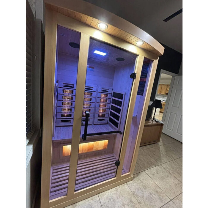 2 Person Infrared Sauna with Himalayan Salt Bar | Sunrise Model | Full Spectrum - Image 8