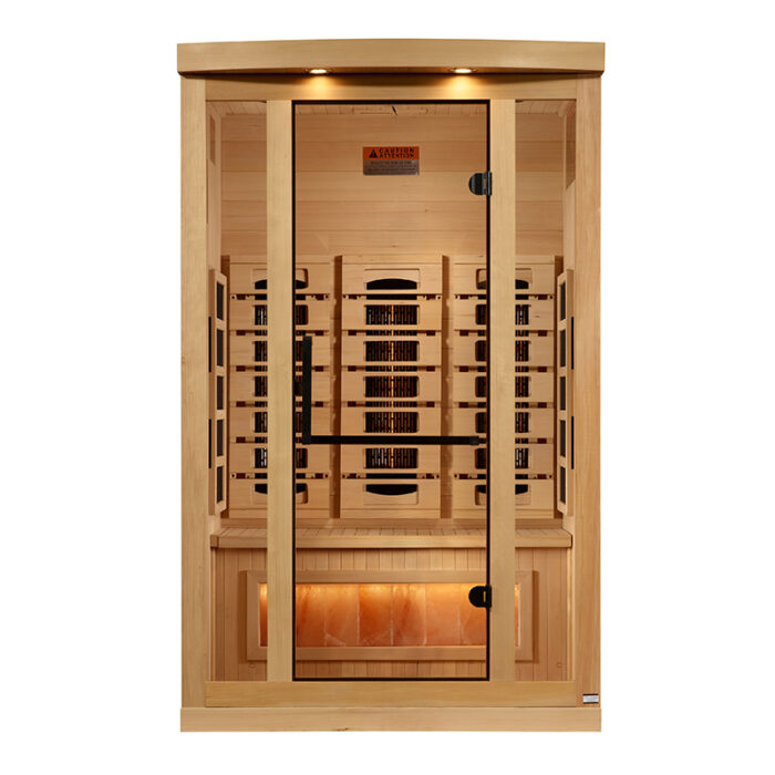 2 Person Infrared Sauna with Himalayan Salt Bar | Sunrise Model | Full Spectrum - Image 3
