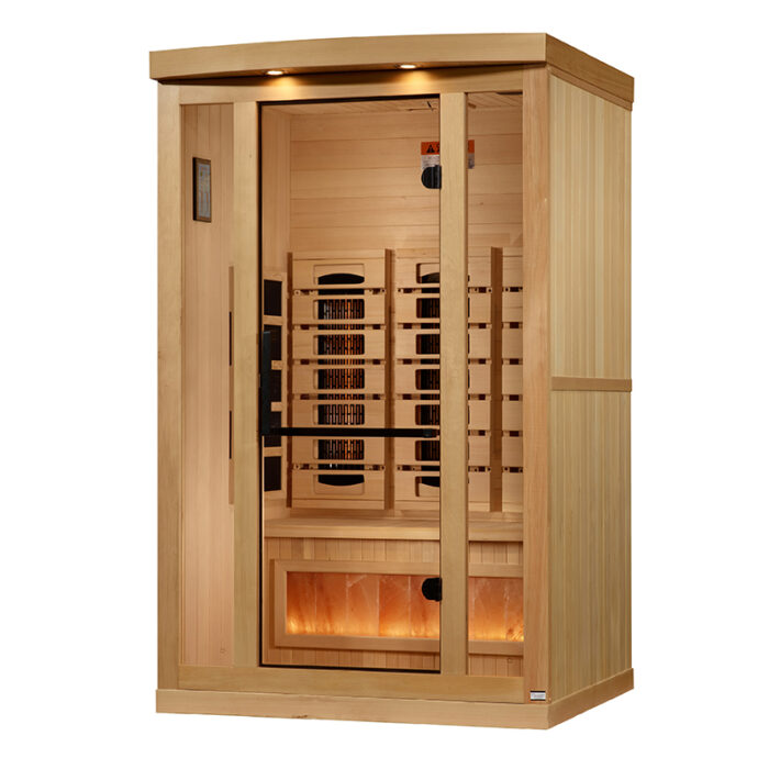 2 Person Infrared Sauna with Himalayan Salt Bar | Sunrise Model | Full Spectrum - Image 4