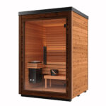 2 Person Outdoor Modern Sauna | Mira S by Auroom | Black or Natural Finish - Image 2
