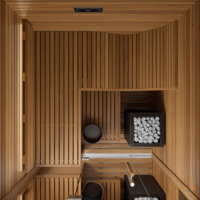 2 Person Indoor Modern Sauna | Auroom Baia Glass | Thermo-Aspen - Image 4