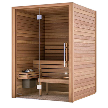 2 Person Luxury Indoor Sauna | Auroom Cala Glass | Aspen or Thermo-Aspen