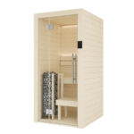1 Person Indoor Premium Sauna Kit | Auroom Cala Glass Mini | Aspen or Thermo-Aspen - Image 2
