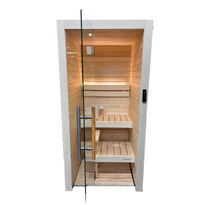 1 Person Indoor Premium Sauna Kit | Auroom Cala Glass Mini | Aspen or Thermo-Aspen - Image 11