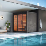 5 Person Mira L Spa-Grade Sauna | Glass Front Outdoor Cabin by Auroom | Black or Natural Finish - Image 17