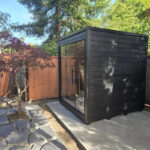 5 Person Mira L Spa-Grade Sauna | Glass Front Outdoor Cabin by Auroom | Black or Natural Finish - Image 8