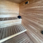 5 Person Mira L Spa-Grade Sauna | Glass Front Outdoor Cabin by Auroom | Black or Natural Finish - Image 24