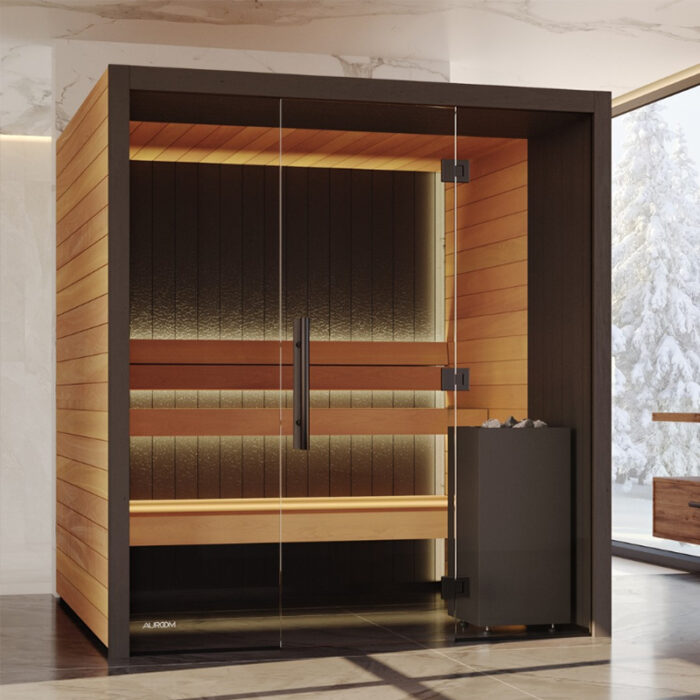 2 - 5 Person Vulcana Luxury Modern Sauna | Glass Front Cabin by Auroom - Image 7