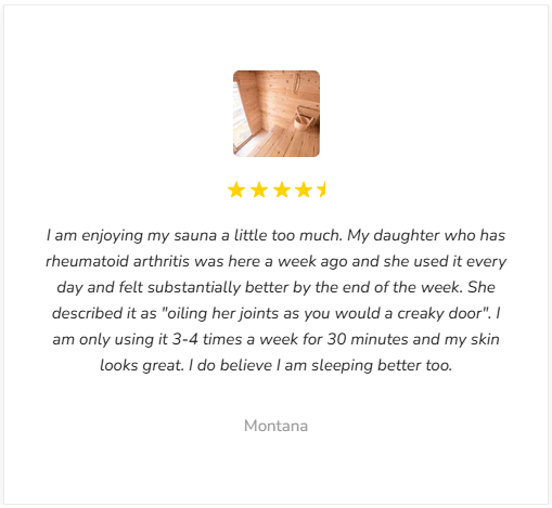 Customer Review - Georgian Cabin Sauna