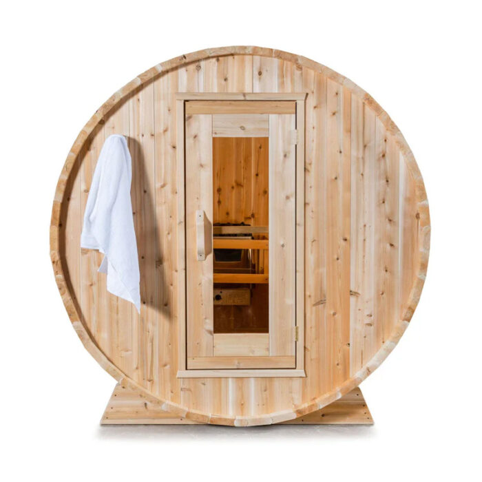 4 Person Cedar Barrel Sauna | Harmony Collection | Canadian Timber Cedar Sauna | 240 Cu. Ft. - Image 2