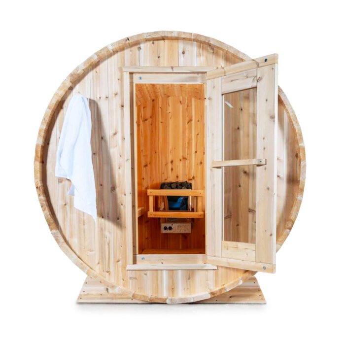 4 Person Cedar Barrel Sauna | Harmony Collection | Canadian Timber Cedar Sauna | 240 Cu. Ft. - Image 3