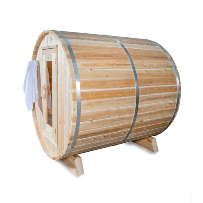 4 Person Cedar Barrel Sauna | Harmony Collection | Canadian Timber Cedar Sauna | 240 Cu. Ft. - Image 4