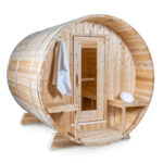 outdoor cedar sauna