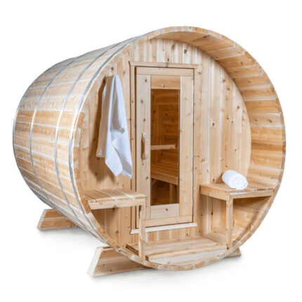 outdoor cedar sauna