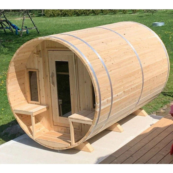 6 Person Barrel Sauna Kit | Tranquility Collection | Canadian Timber Cedar Sauna | 360 Cu. Ft. - Image 8