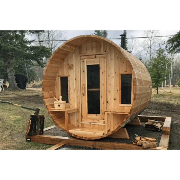 6 Person Barrel Sauna Kit | Tranquility Collection | Canadian Timber Cedar Sauna | 360 Cu. Ft. - Image 20