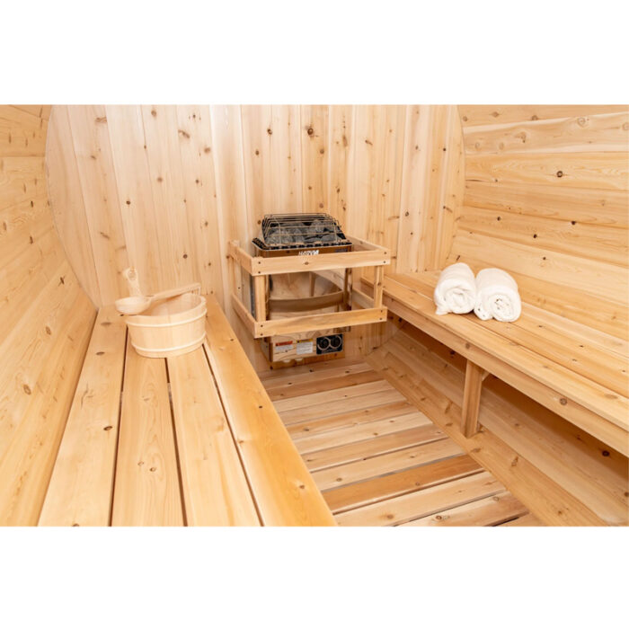 6 Person Barrel Sauna Kit | Tranquility Collection | Canadian Timber Cedar Sauna | 360 Cu. Ft. - Image 7