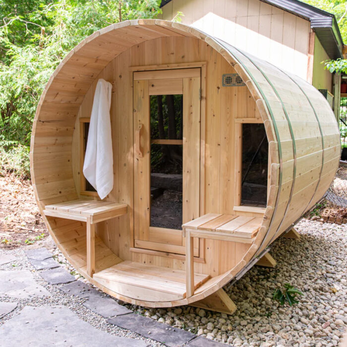 6 Person Barrel Sauna Kit | Tranquility Collection | Canadian Timber Cedar Sauna | 360 Cu. Ft. - Image 2