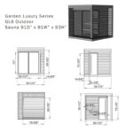 6 Person Outdoor Home Sauna Kit | GL6 Collection | SaunaLife Sauna | 225 Cu. Ft. - Image 15