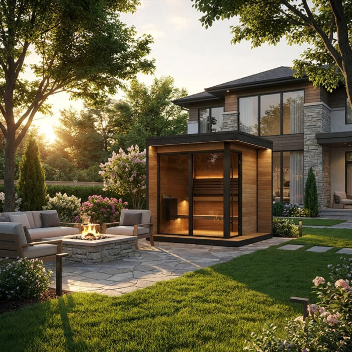 6 Person Outdoor Home Sauna Kit | GL6 Collection | SaunaLife Sauna | 225 Cu. Ft. - Image 8