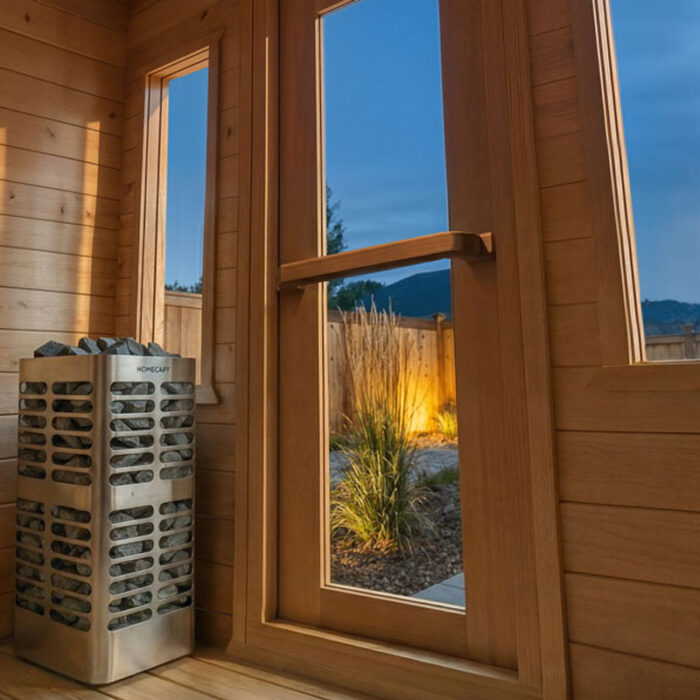 4 Person Outdoor Cabin Sauna | Palmer Collection | Canadian Timber Cedar Sauna | 260 cu. ft - Image 10