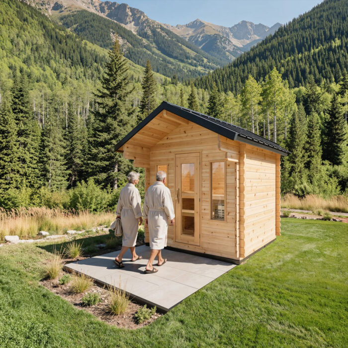 4 Person Outdoor Cabin Sauna | Palmer Collection | Canadian Timber Cedar Sauna | 260 cu. ft - Image 4