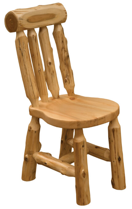 cedar log dining chair